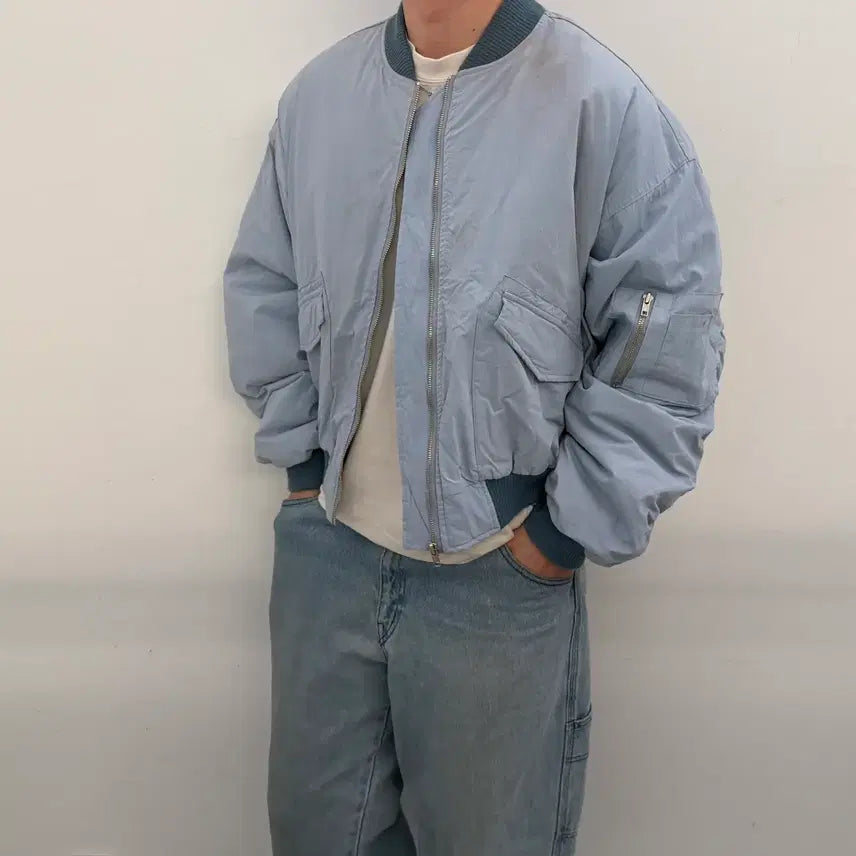 [BUNJANG] Vintage Oversized Bomber Jacket / 빈티지 오버핏 봄버자켓