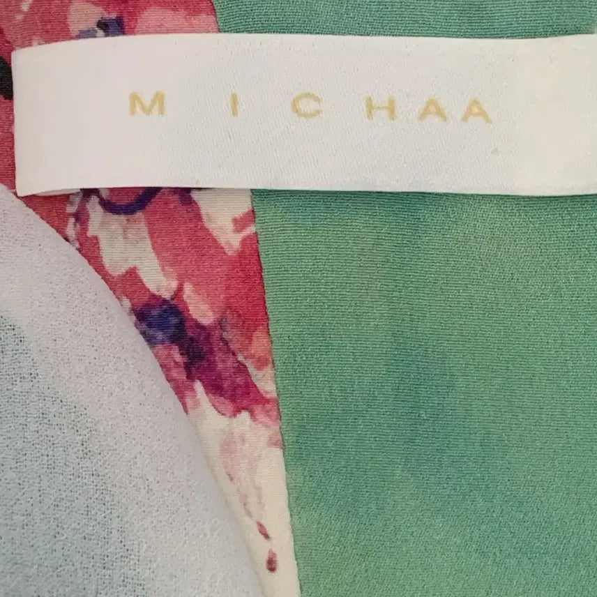 [BUNJANG] MICHAA Flower/Green Pattern Dress (Size 55) / 미샤 플라워/그린 패턴 원피스 55