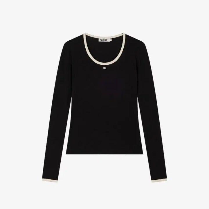 [BUNJANG] Grovestore Pebble Long-Sleeve T-Shirt Black / 그로브스토어 페블 티셔츠