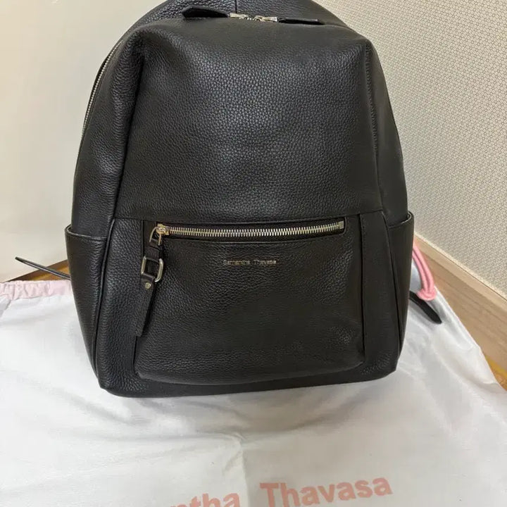 [BUNJANG] Samantha Thavasa Brooklyn Leather Backpack Black / 사만사타바사 브루클린 가죽 가방 백팩 블랙