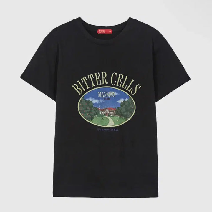 [BUNJANG] Bittercells Orchard Mansion Tee Short Sleeve T-Shirt Black / 비터셀즈 Orchard Mansion Tee 반팔 티셔츠 블랙