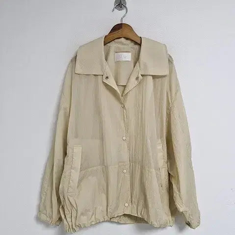[BUNJANG] SJSJ Windbreaker Jacket (Beige) - Size 77 / 24년 SJSJ  바람막이 야상 77