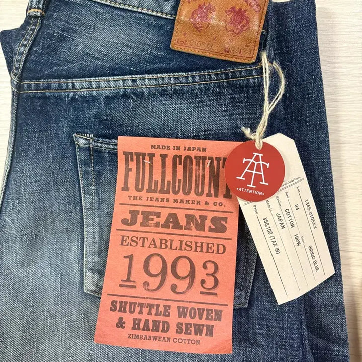 [BUNJANG] Full Count 0105 Fear of Dark Denim Jeans (34) / 풀카운트 0105 피어오브다크 34사이즈