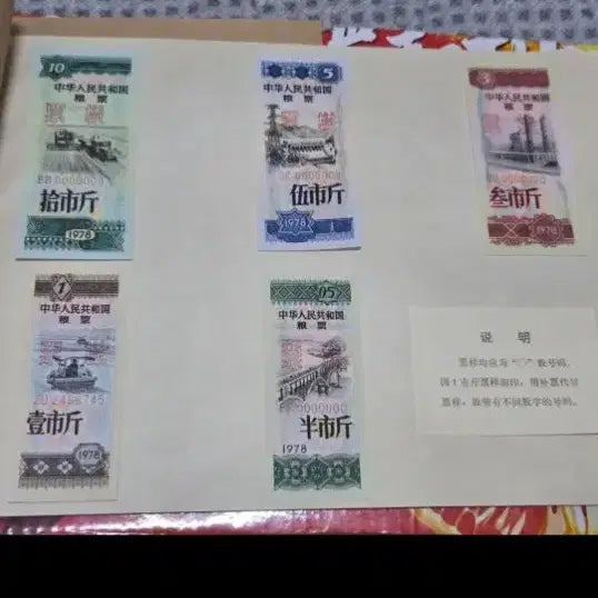 [BUNJANG] 1978 China Yang Piao 5-Set Booklet (Sample) / (견본)중국지페1978년 양표5세트첩