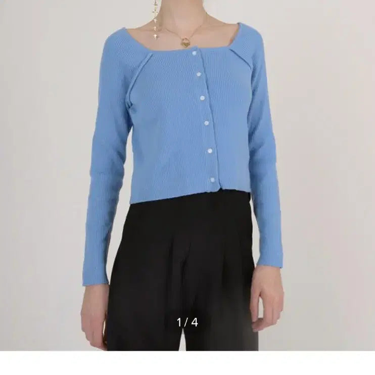 [BUNJANG] SOFTSEOUL Square Neck Cropped Cardigan / (새상품) SOFTSEOUL 스퀘어넥 가디건