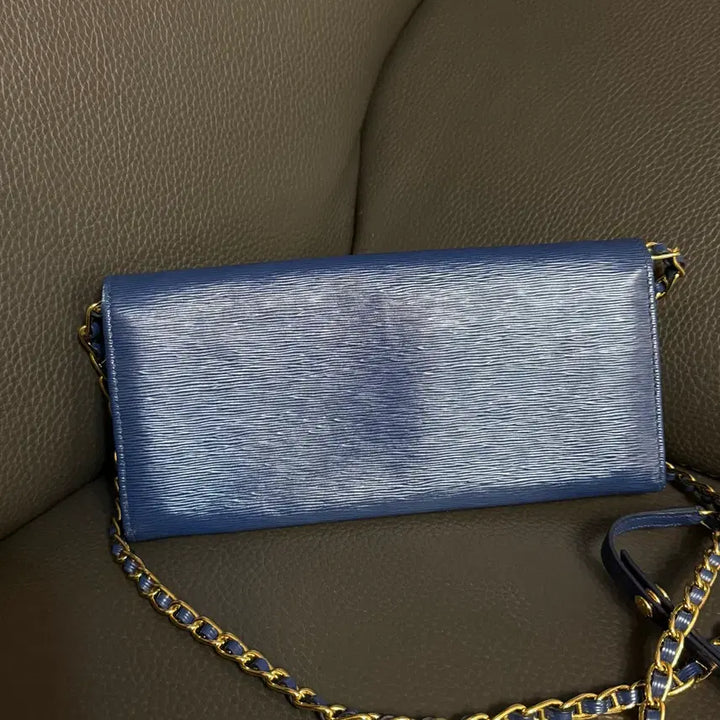 [BUNJANG] Prada Vitello Move Chain Wallet Bluette / 프라다 비텔로 무브 체인 월렛 블루에떼