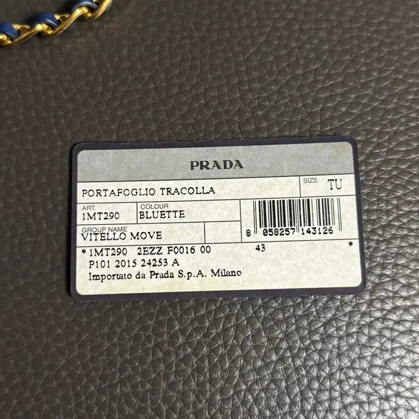 [BUNJANG] Prada Vitello Move Chain Wallet Bluette / 프라다 비텔로 무브 체인 월렛 블루에떼