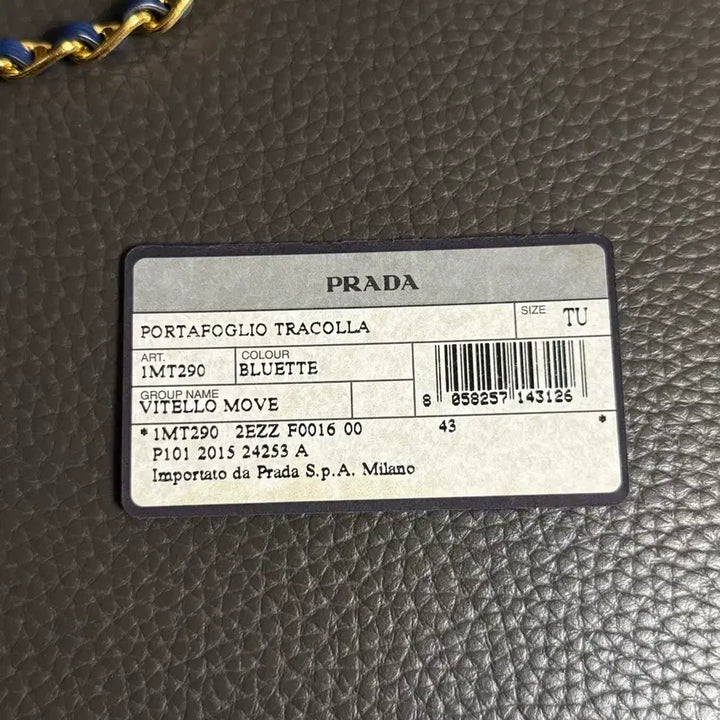 [BUNJANG] Prada Vitello Move Chain Wallet Bluette / 프라다 비텔로 무브 체인 월렛 블루에떼