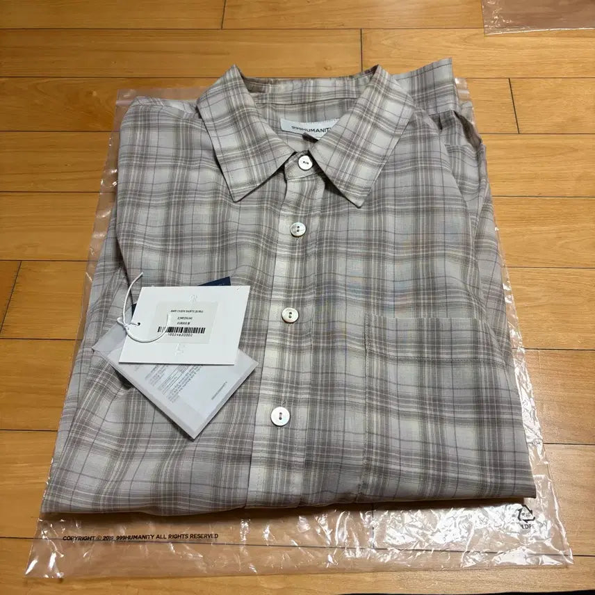 [BUNJANG] 999Humanity Easy Check Shirt Ecru / (2) 999휴머니티 이지 체크 셔츠 에크루
