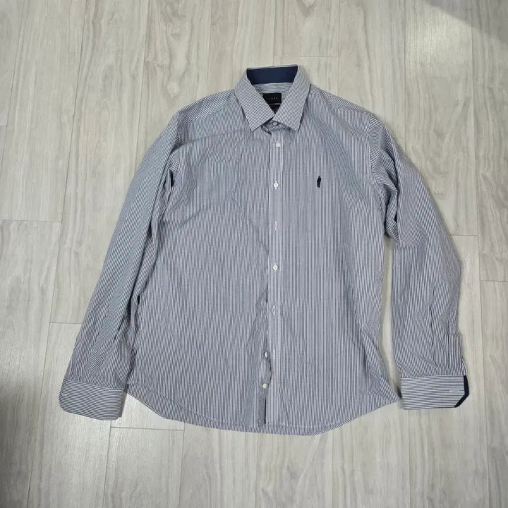 [BUNJANG] Yezac Navy Stripe Shirt Size 105 / 예작_네이비_스트라이프_105사이즈