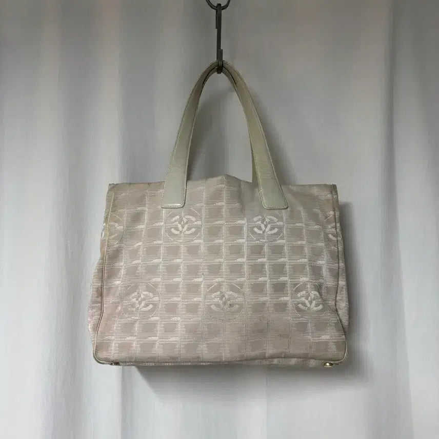 [BUNJANG] Chanel 00s New Travel Line Tote Bag MM Beige / 00&