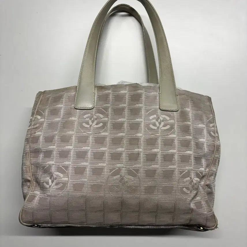 [BUNJANG] Chanel 00s New Travel Line Tote Bag MM Beige / 00&