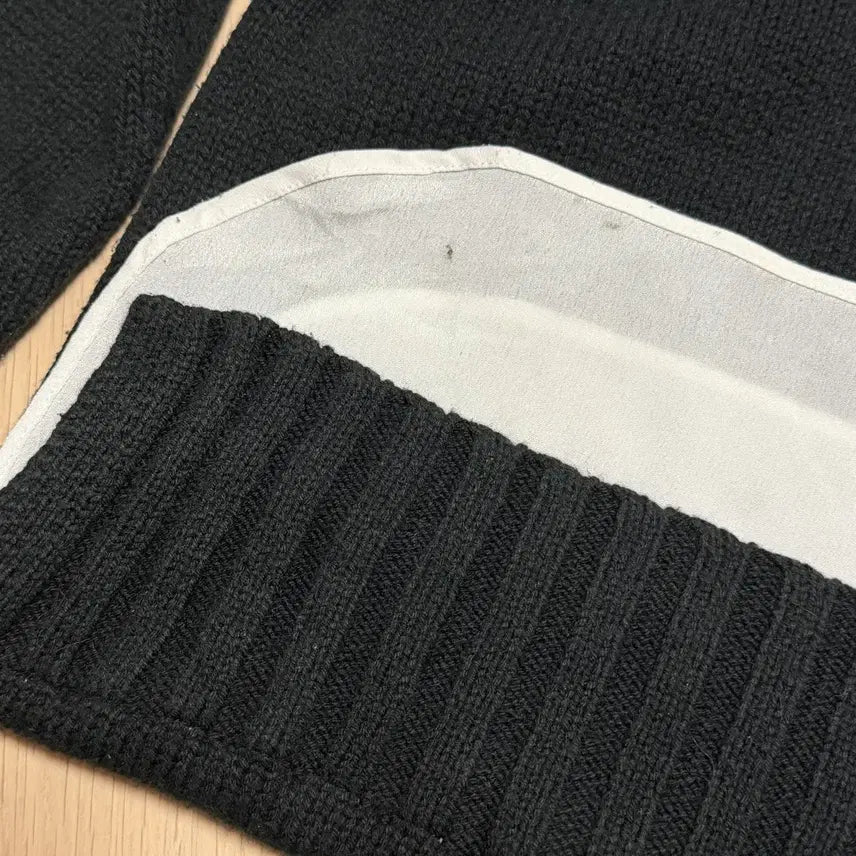 [BUNJANG] Polo Ralph Lauren Layered Knit Shirt / 폴로 랄프로렌 셔츠 카라 레이어드 니트 블랙 올드머니 출근룩
