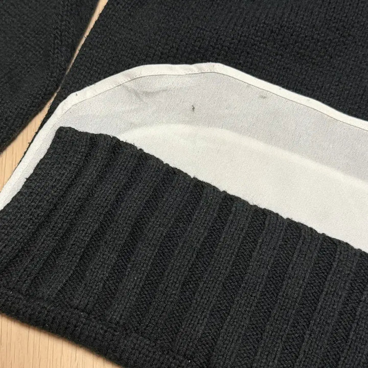 [BUNJANG] Polo Ralph Lauren Layered Knit Shirt / 폴로 랄프로렌 셔츠 카라 레이어드 니트 블랙 올드머니 출근룩