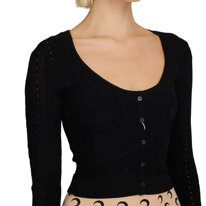 [BUNJANG] Marine Serre Pointelle Cardigan Black XS / 마린세르 포인텔 가디건 xs