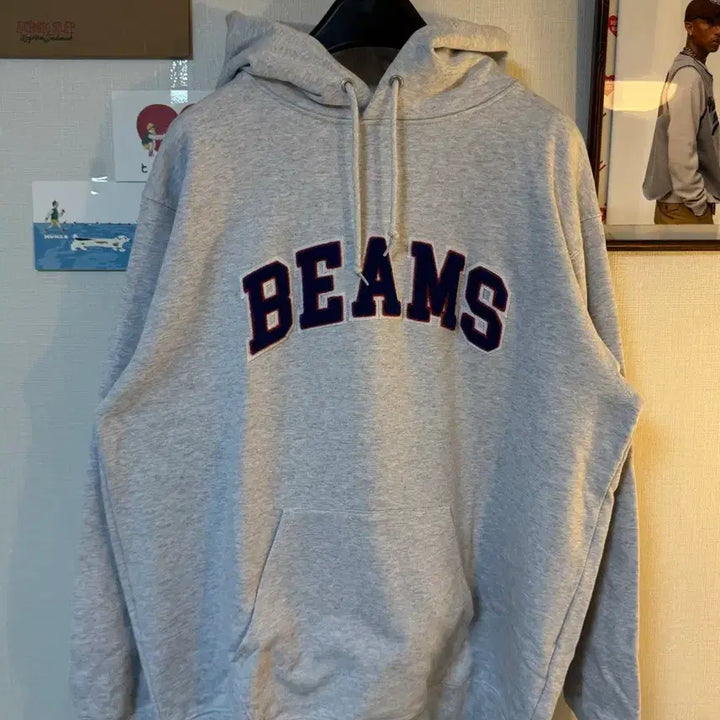 [BUNJANG] BEAMS Basic Hoodie Ash Grey XXL / [2XL]BEAMS 빔즈 베이직 후드티 에쉬 그레이