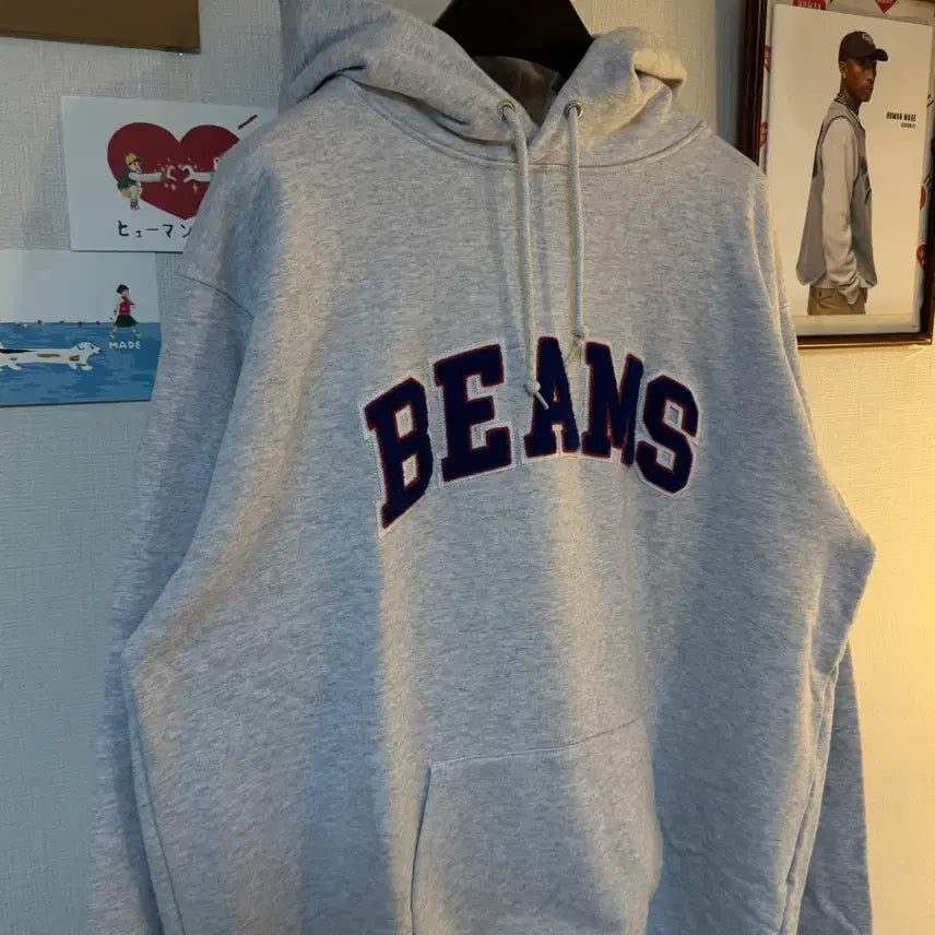 [BUNJANG] BEAMS Basic Hoodie Ash Grey XXL / [2XL]BEAMS 빔즈 베이직 후드티 에쉬 그레이