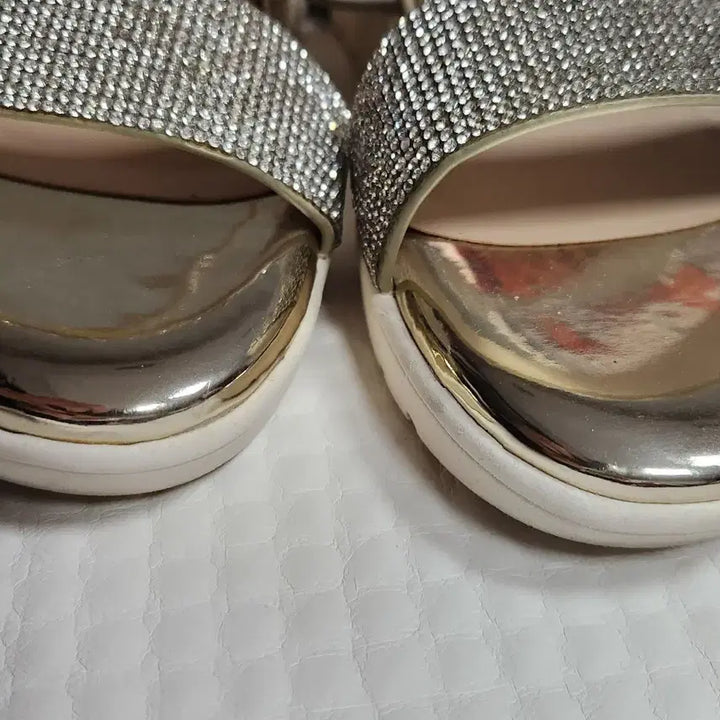 [BUNJANG] SSIM Gold Cubic Sandals Slippers Size 250 / SSIM 골드 큐빅 샌들 슬리퍼 250