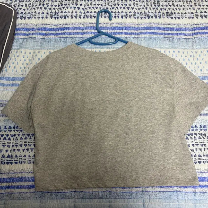 [BUNJANG] Low Tide Gray Cropped Short Sleeve T-Shirt / Low Tide 그레이 크롭 반팔