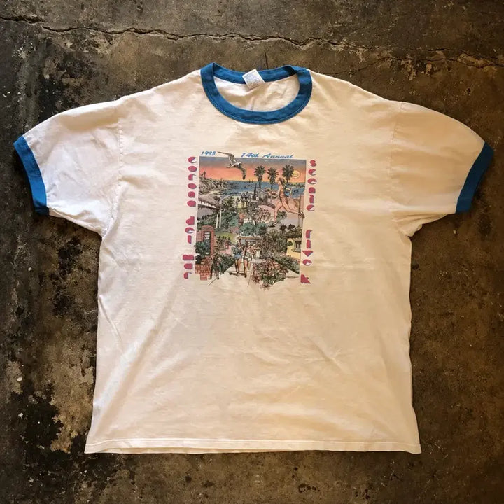 [BUNJANG] Vintage USA Ringer T-shirt / [XL] 90s 저지스 빈티지 미제 USA 링거티 반팔 티셔츠