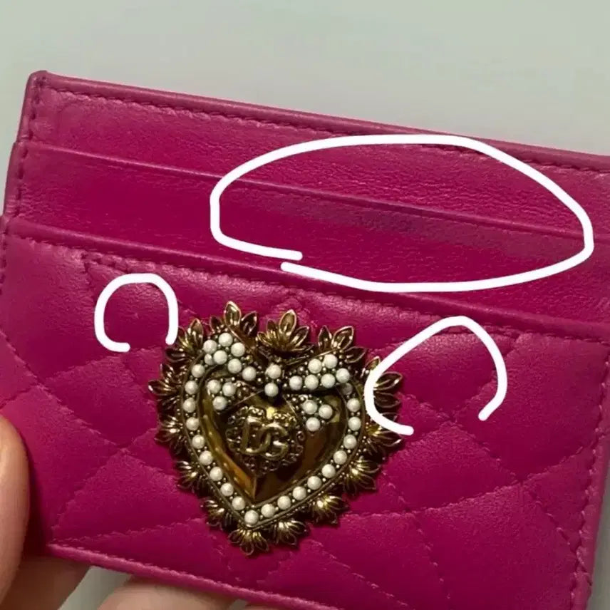 [BUNJANG] Dolce &amp; Gabbana Devotion Hot Pink Card Holder / 돌체앤가바나 디보션 핫핑크 카드지갑