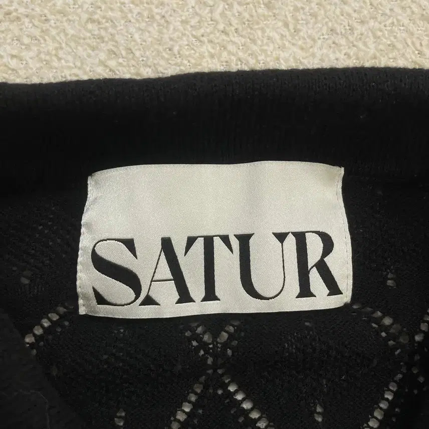 [BUNJANG] Satur Pez Cable Collar Half Knit Cardigan / 세터 Satur 페즈 케이블 칼라 하프 니트 가디건