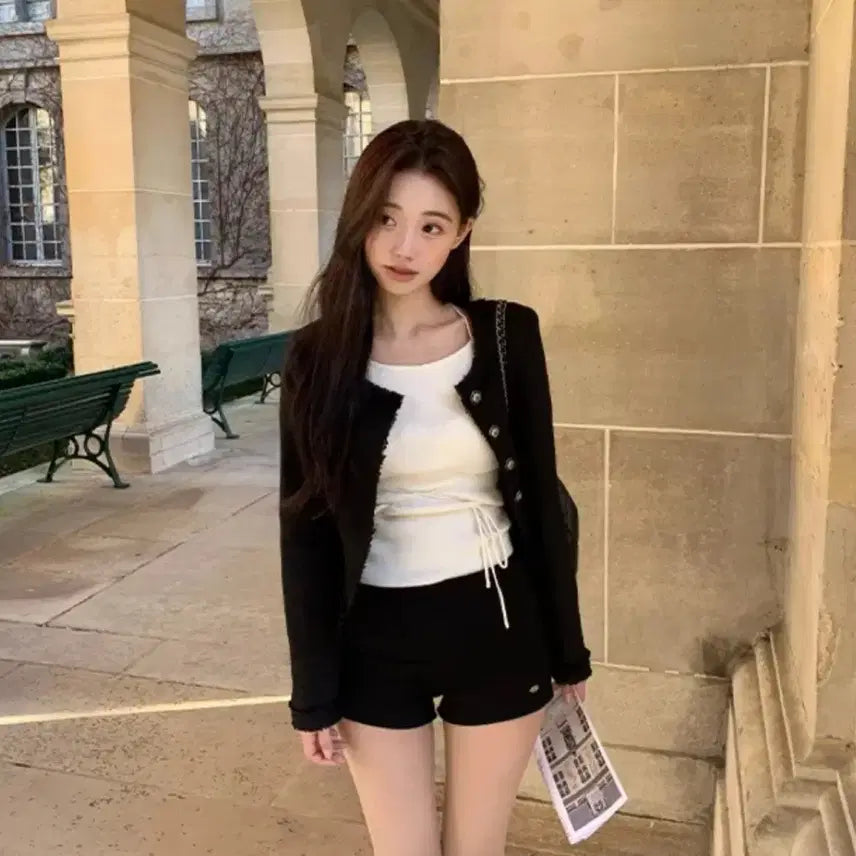 [BUNJANG] Young &amp; Rich Black Tweed Jacket / 트위드 자켓 블랙 ( 영앤리치 )