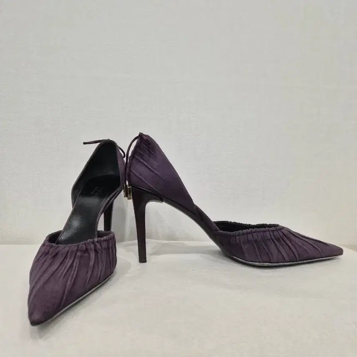 [BUNJANG] Gucci Purple Suede Pleated Heel Pumps / GUCCI 구찌 정품 여성 구두 스웨이드 플리츠 힐 퍼플