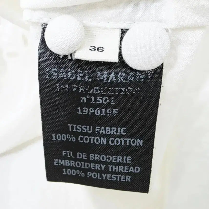 [BUNJANG] Isabel Marant White Embroidered Puff Sleeve Blouse / 이자벨마랑 화이트 자수 퍼프 소매 블라우스 36