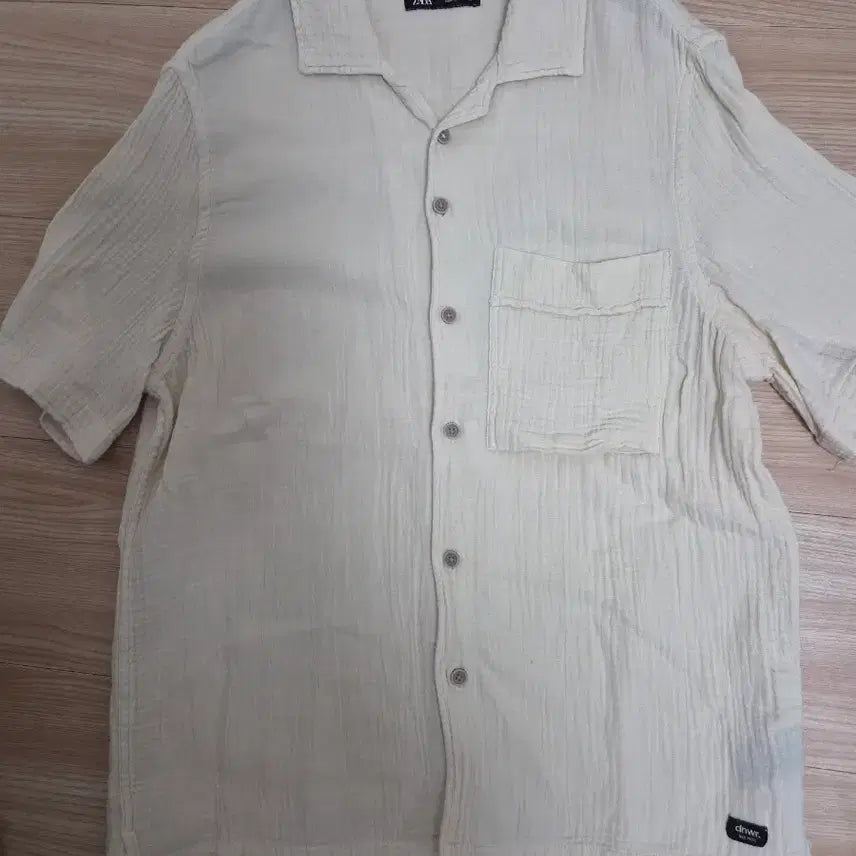 [BUNJANG] Zara Ivory Short Sleeve Shirt / 자라 아이보리 셔츠 반팔