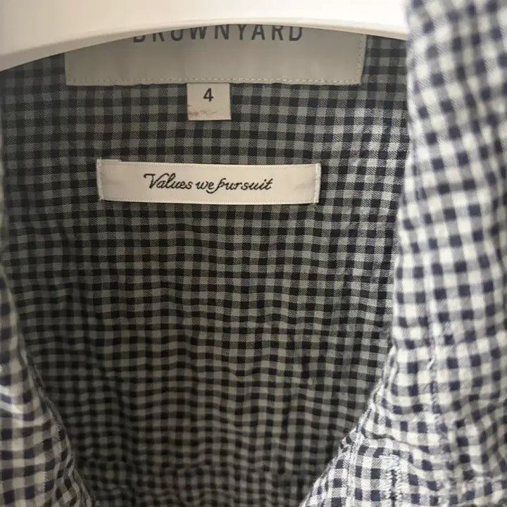[BUNJANG] Brown Yak Steady Shirt Grey Check Size 4 / 브라운야드 스테디 셔츠 그레이체크 4사이즈