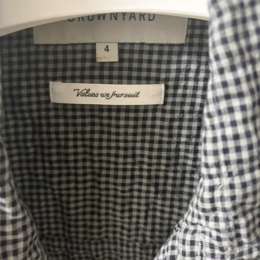 [BUNJANG] Brown Yak Steady Shirt Grey Check Size 4 / 브라운야드 스테디 셔츠 그레이체크 4사이즈