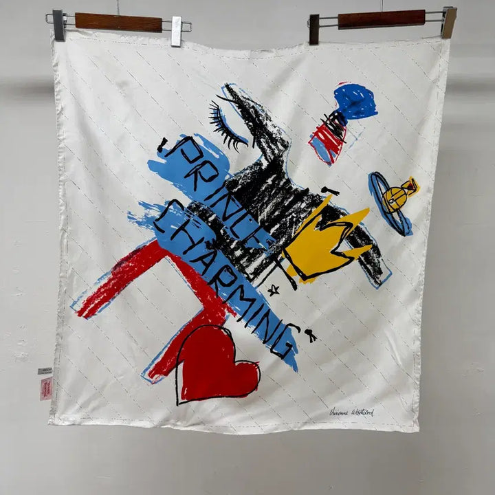 [BUNJANG] Vivienne Westwood Silk Graffiti Orb Pattern Scarf / 비비안웨스트우드 실크 스카프 그래피티 오브 패턴 JS47