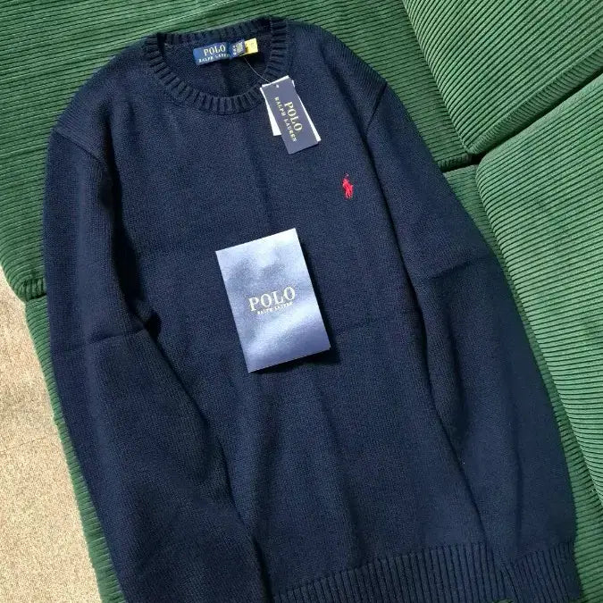 [BUNJANG] Polo Cotton Crewneck Sweater / 폴로 코튼 크루넥 스웨터
