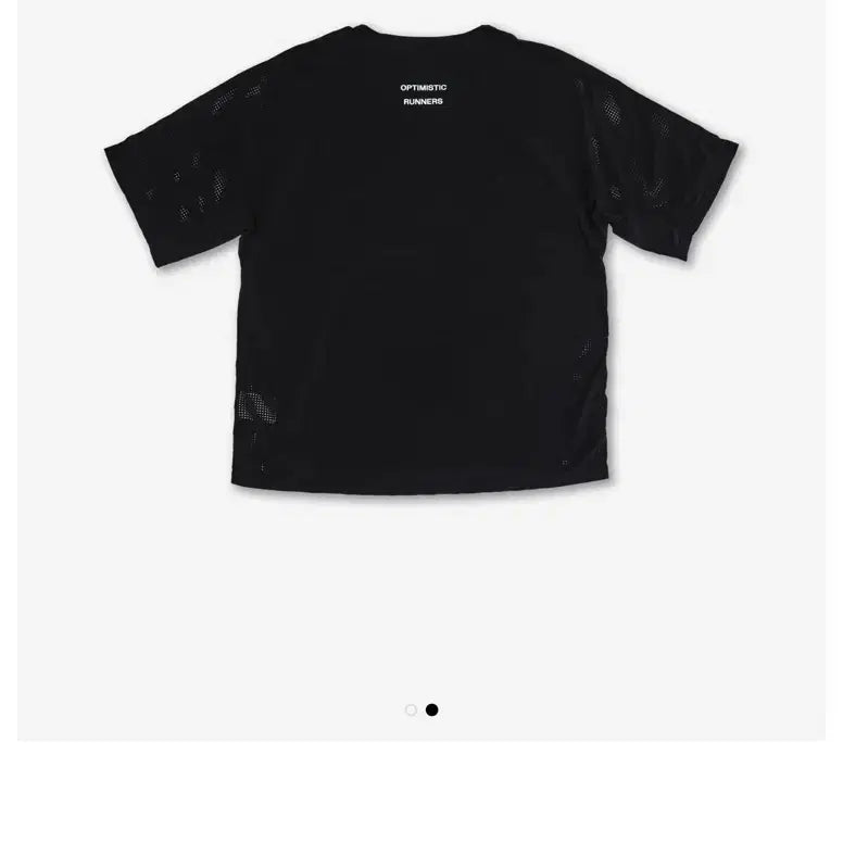 [BUNJANG] Optimistic Runners Perforated Short Sleeve T-shirt / 옵티미스틱 러너스 퍼포레이티드 반팔 티셔츠 블랙