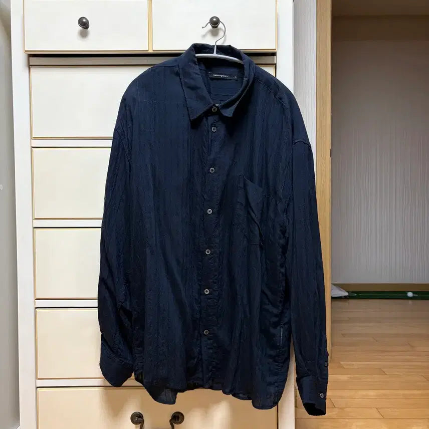 [BUNJANG] Hatching Room Classic Navy Shirt / (3) 해칭룸 클래식 네이비 셔츠