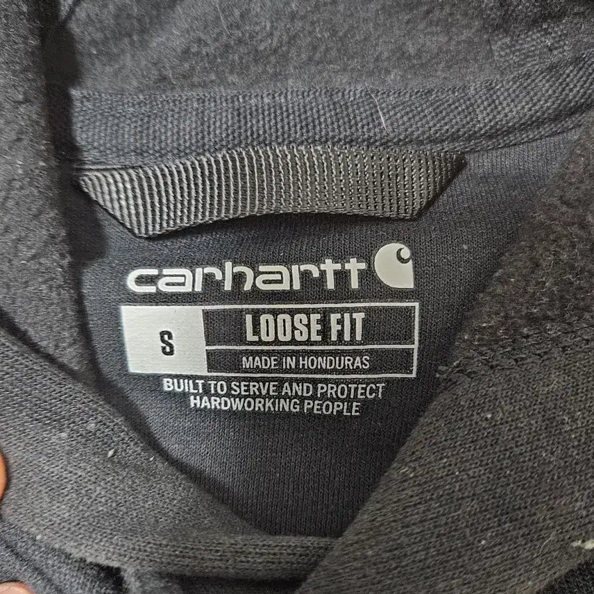 [BUNJANG] Carhartt K121 Black Fleece Hoodie / [s] 칼하트 k121 기모 후드티 블랙