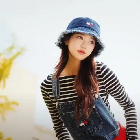 [BUNJANG] Tommy Hilfiger Heritage Denim Bucket Hat / 타미힐피거 헤리티지 데님 버킷햇