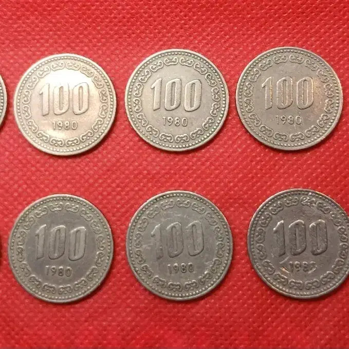 [BUNJANG] 1980 100 Won Coin Bundle Set (10 Coins) / 1980년 100원 동전 10개 일괄