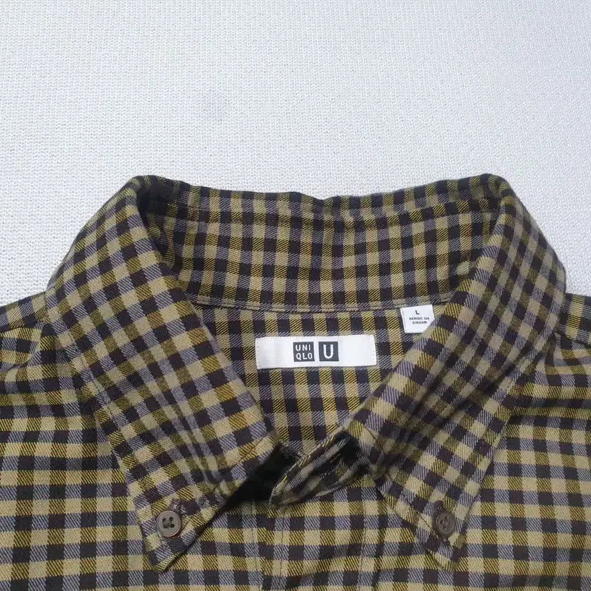 [BUNJANG] Uniqlo Check Long Sleeve Shirt Size L (105) / 유니클로 체크 긴팔 셔츠 105