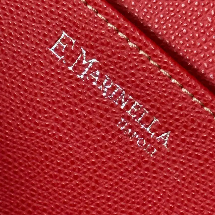 [BUNJANG] Marinella Italy Red Leather Clutch Bag / 이태리 마리넬라 레드 클러치백