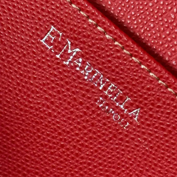 [BUNJANG] Marinella Italy Red Leather Clutch Bag / 이태리 마리넬라 레드 클러치백