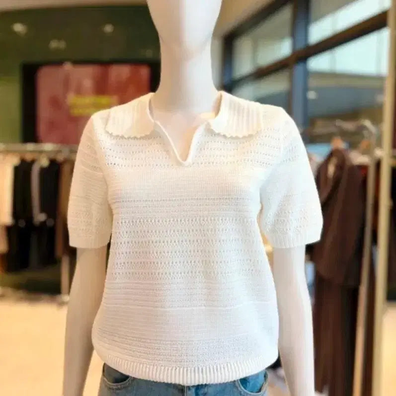 [BUNJANG] DUEL Open Collar Summer Knit / 듀엘 오픈카라넥 여름니트 2025년제품