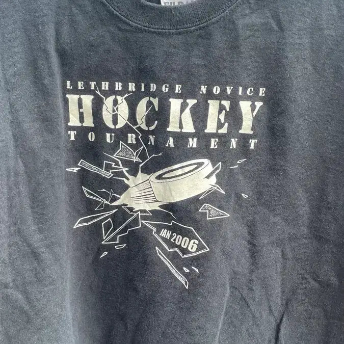 [BUNJANG] 2006 Gildan Hockey Tournament T-Shirt Black / 00s GILDAN 2006 하키 토너먼트 티셔츠 블랙