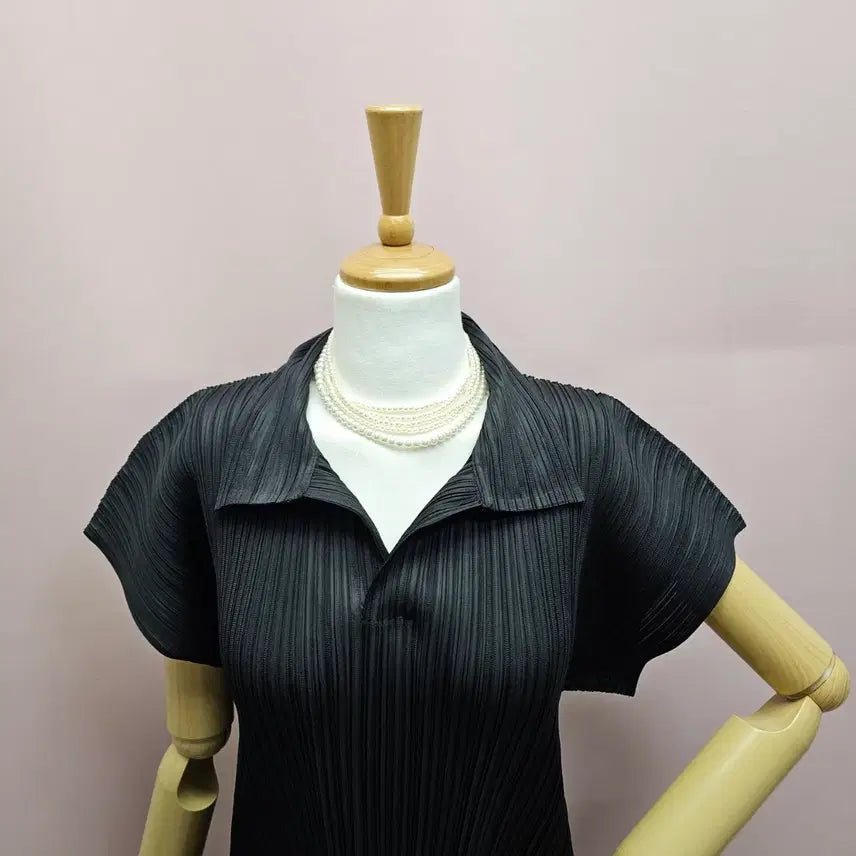 [BUNJANG] High-Quality Collared Pleated Long Dress / 고퀄 카라 플리츠 롱원피스