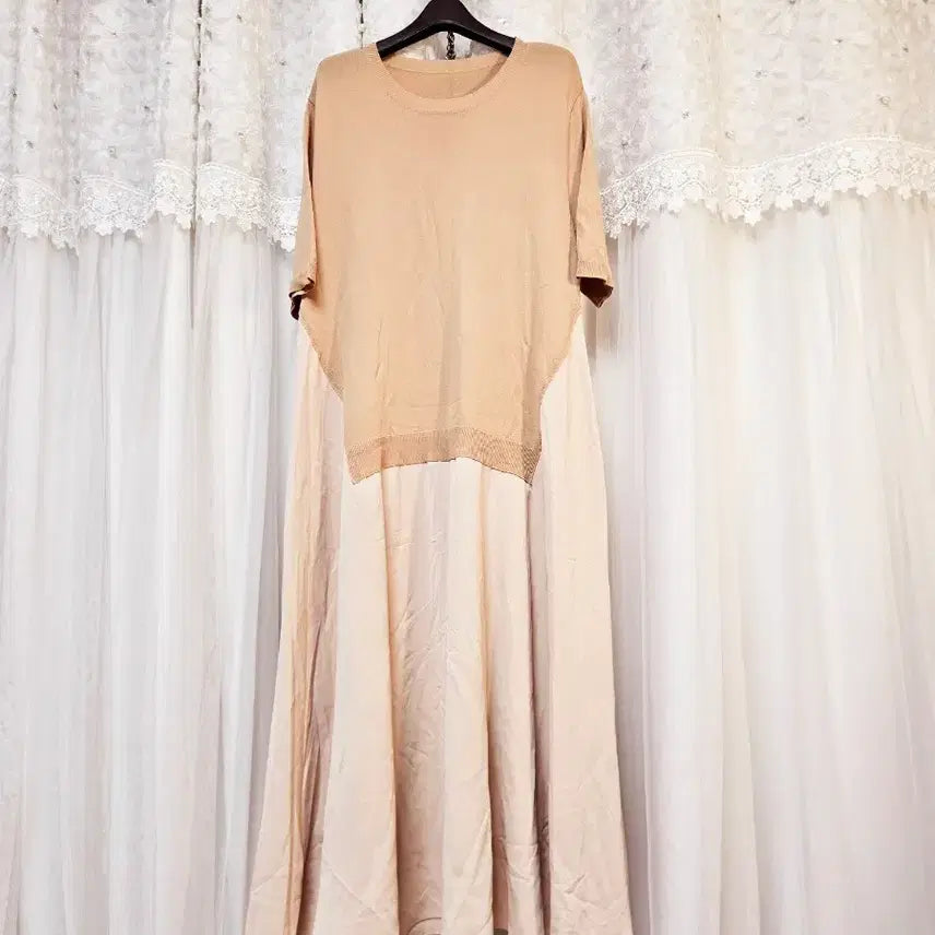 [BUNJANG] Knit Layered Long Dress / 니트레이어드 롱원피스