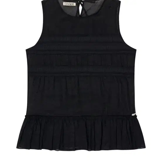 [BUNJANG] KOSEIO Layered Sleeveless Black / 코이세이오 레이어드 슬리브리스 블랙