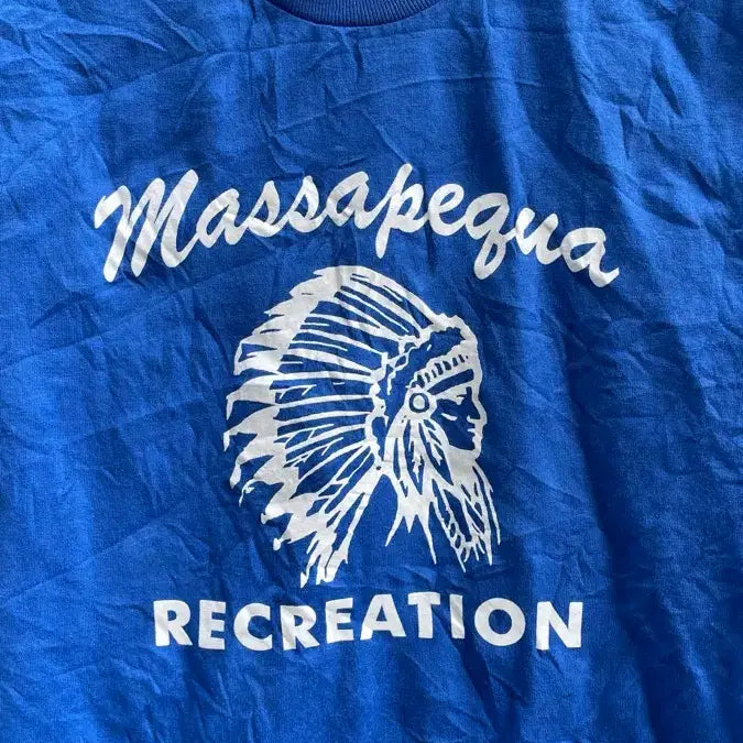 [BUNJANG] 90s Hanes Massapequa T-Shirt Blue / 90s Hanes 마사페콰 반팔 티셔츠 블루