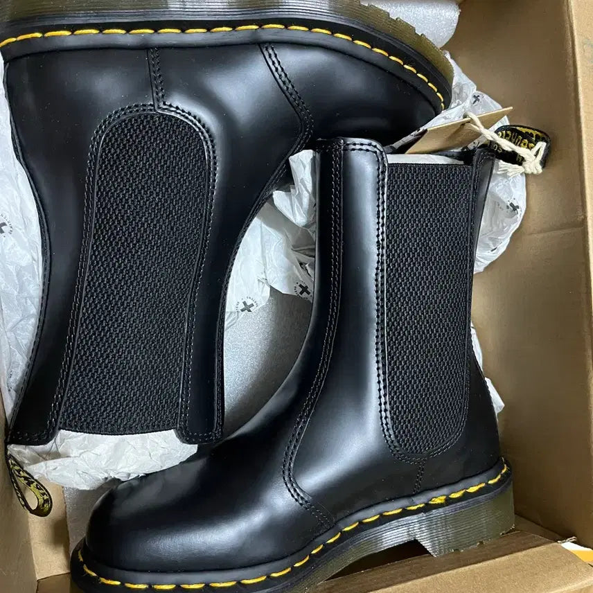 [BUNJANG] Dr. Martens 2976 High Black Smooth Chelsea Boots / 닥터마틴 2976 하이 블랙 스무스 첼시 부츠 약 225
