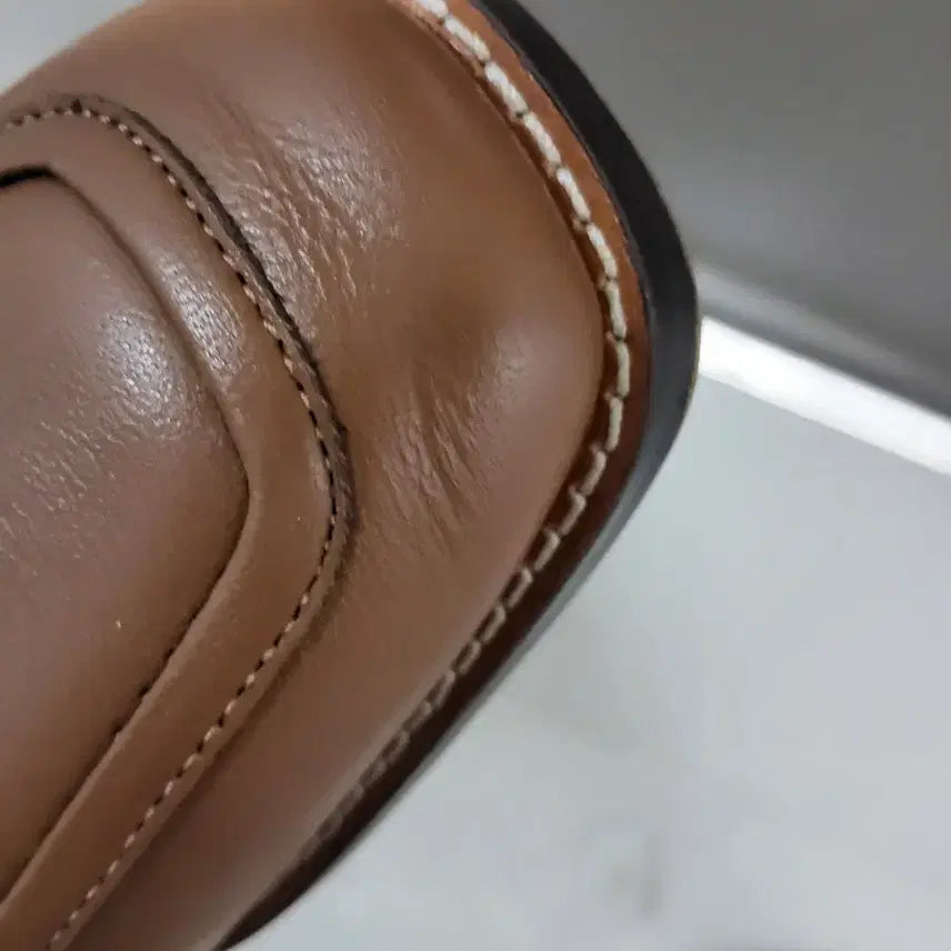 [BUNJANG] G-studio Brown Leather Loafers / G-studio 브라운 가죽 로퍼 여성용